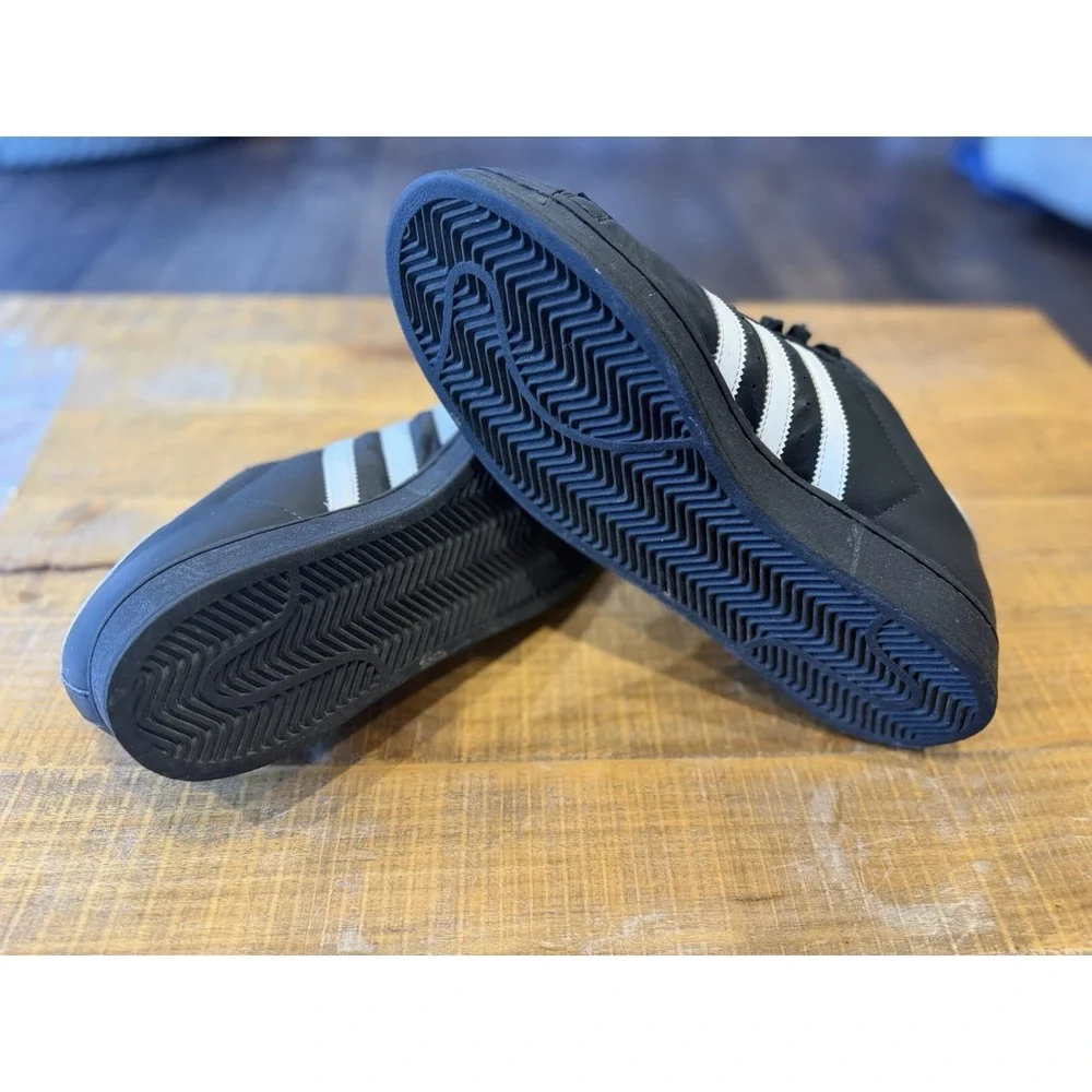Men's Adidas Superstar II Classic Sneakers Black White Shoes Sz 13 Shell Toe